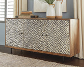 Warmstead Furniture - Ashley Furniture - Kerrings Accent Cabinet - Accent Cabinet / Brown/Black/White - A4000258
